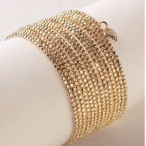 stella & dot ~ gold bardot spiral bangle bracelet